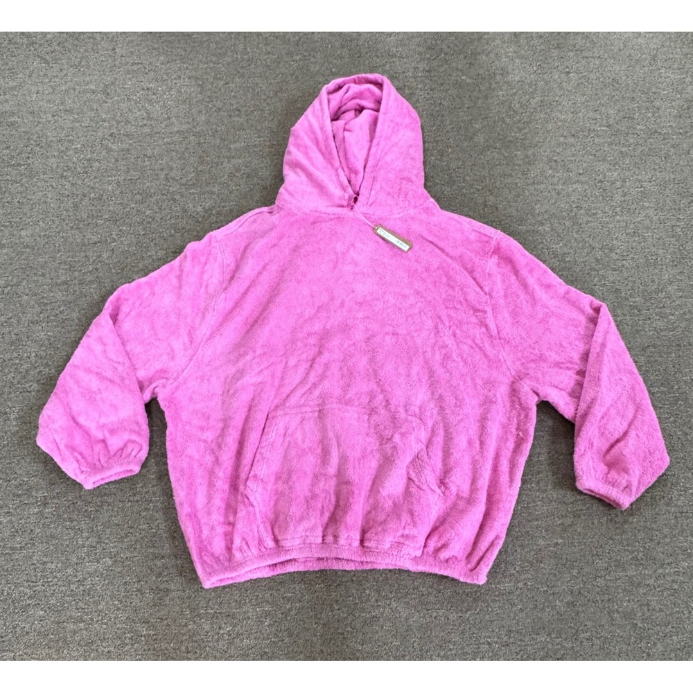 Skims Terry Cover-Ups Hoodie Neon Orchid Pink XL CU-TOP-4798 NWT